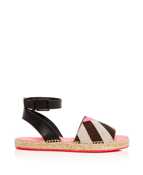 ex flat espadrilles burberry|burberry sandals outlet.